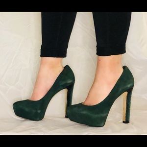 Brian Atwood Dark Green Heels